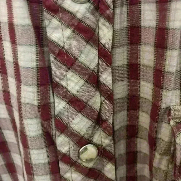 Moose Creek Mens Shirt Large Red Plaid Short Sleeve Button Up Pearl Snap Size XL - Picture 6 of 10